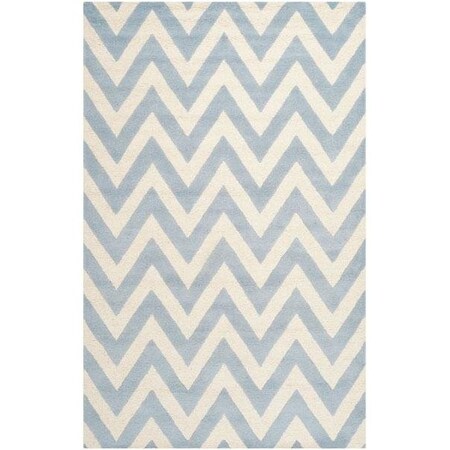 Safavieh Cambridge Hand Tufted Oversized Rug- Light Blue - Ivory- 11 x 15 ft. CAM139A-1115